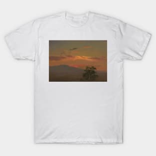 Landscape at Sunset, Hudson, New York by Frederic Edwin Church T-Shirt